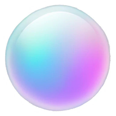 Pastel iridescent rainbow crystal crescent circle sticker