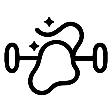 gym icon with a background shape sticker