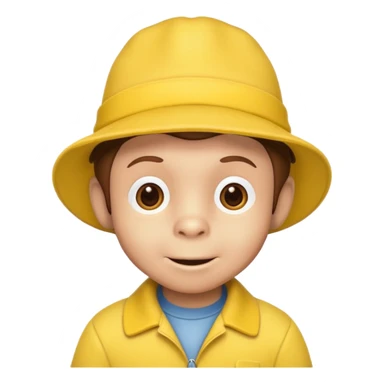 Curious George with yellow hat sticker
