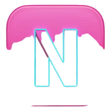 Netflix aesthetic N in pink sticker