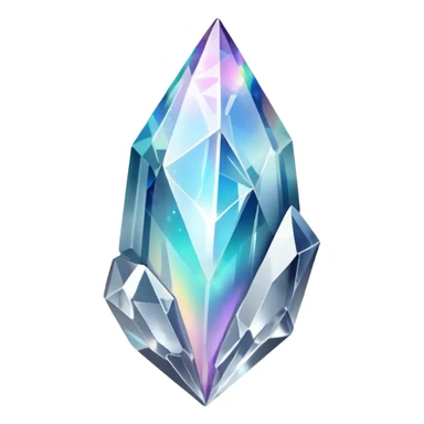 white silver iridescent nebula crystal shard sticker