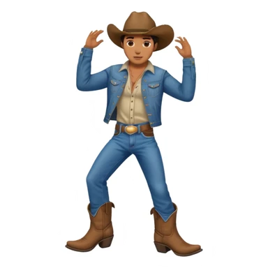 cowboy twerking sticker
