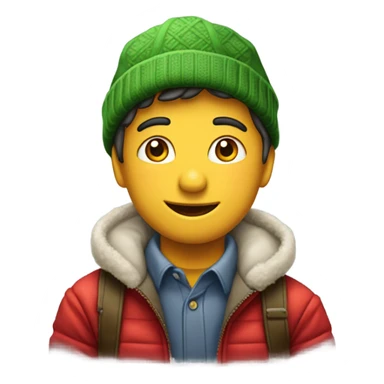 Niño enojado con gorro de navidad sticker