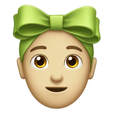 Pistachio gree bow without person  sticker