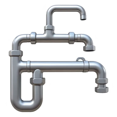 3D illustration of a metal wrench tightening a pipe under a sink, clean Pixar-like 3D style, soft shadows, simple background, plumbing tool focus, vibrant but not exaggerated

 sticker