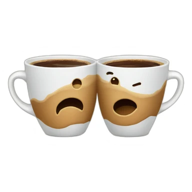 two coffee cups clashing sticker