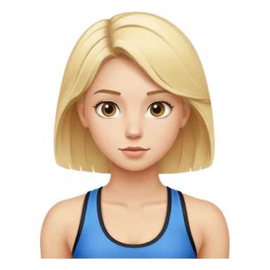 Blonde girl wearing gym outfit  sticker