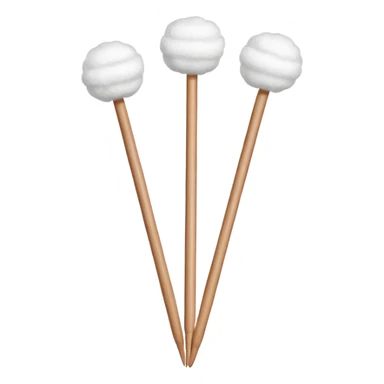 cotton swabs, wooden sticks with cotton balls at the ends sticker