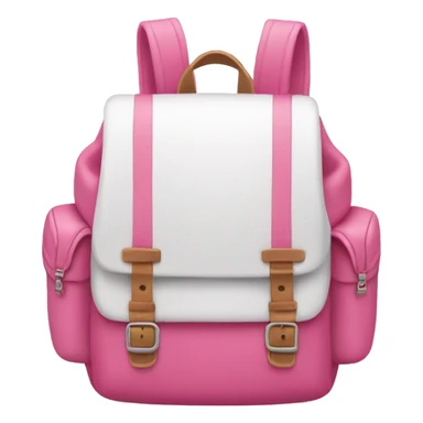 cute pink and white backpack sticker