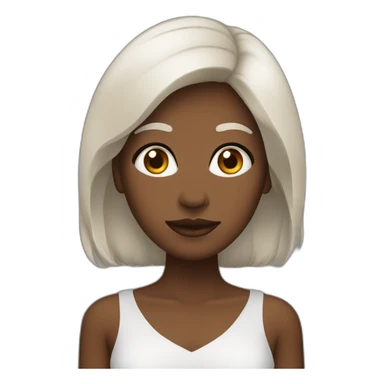 Mujer pelo negro, ojos marrones, piel blanca sticker