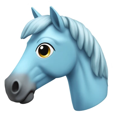 pastel blue toy children's horse sticker