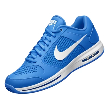 detailed blue Nike tennis shoe, realistic look sticker
