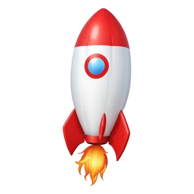 rocket shaped flying balloons sticker