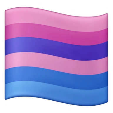 A bisexual flag with three color 🩷💜💙 like the same exact color and three colon like this 🇦🇲 but with the color of the heart sticker