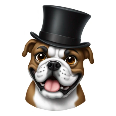 Georgia bulldog with top hat sticker