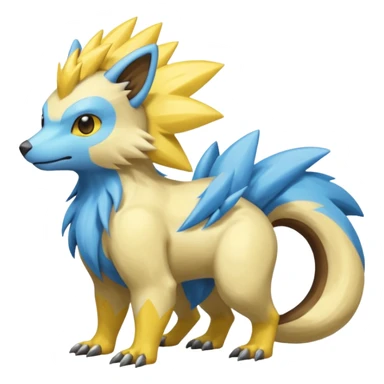 Manectric-Electrike-Yamper-Bolthund-Fakémon-hybrid-creature (full body)  sticker