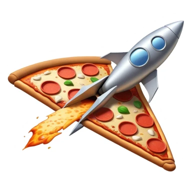 🍕🚀 Pizza Rocket – Because pizza is out of this world with thrusters and aiming for the galaxies sticker