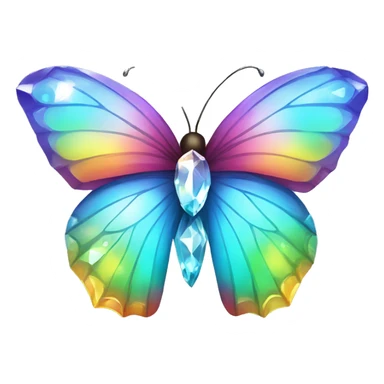 One Rainbow-Diamond-Gem-Butterfly-Crystal-Fly sticker
