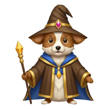 Dog wizard sticker