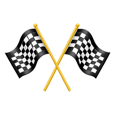 Two racing flags crossing sticker