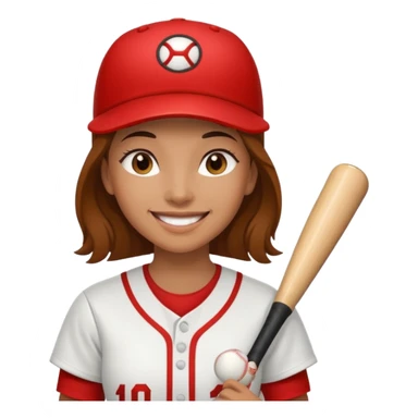 woman baseball player sticker