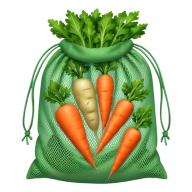 net bag,  mesh storage bag, stored with vegetables sticker