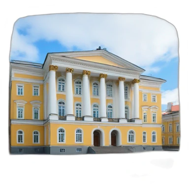 the white building univeristy peter the great polytechnic university saint-petersburg sticker