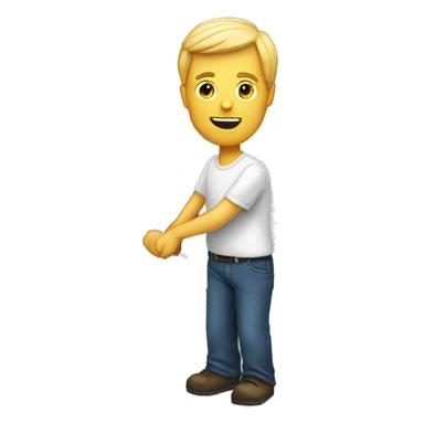 a man with computer sticker