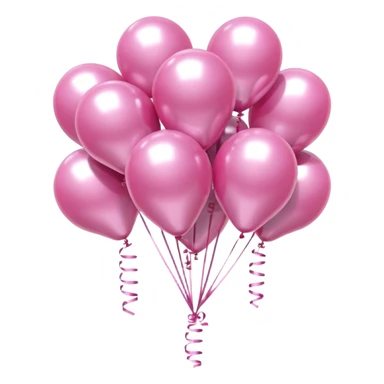 jeff koons style inflatable string of pink pearl balloons sticker