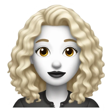 Blonde woman with black and white aussie doodle sticker