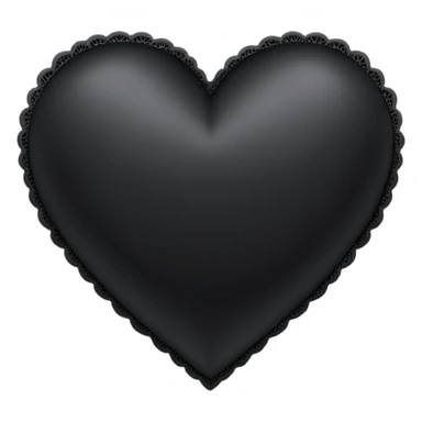 goth heart with a black lace border sticker