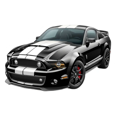 mustang shelby gt500 full black sticker