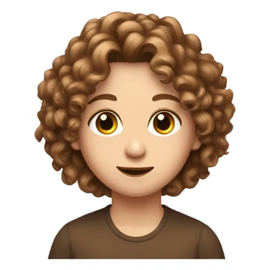Junge mit Ziegenbart braune Haare und locken braune augen sticker