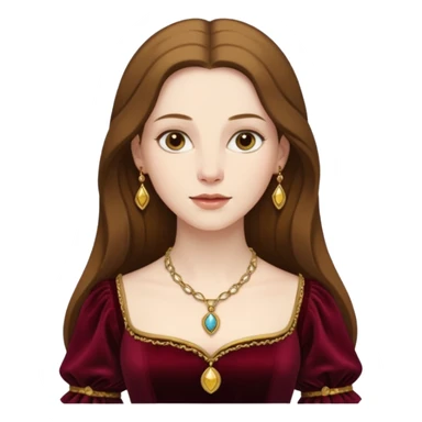  portrait of a Renaissance woman sticker