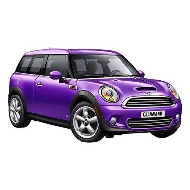 Mini Cooper clubman purple sticker