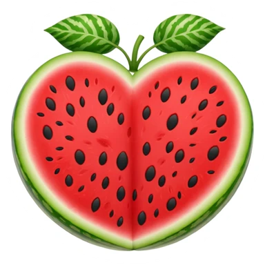 heart with summer watermelon sticker