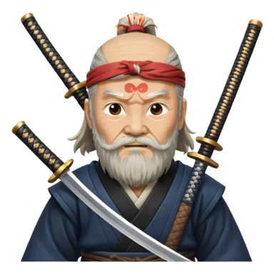 Elder samurai with beard polishing blade

































 sticker