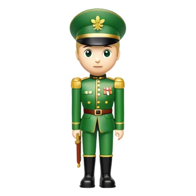 green plastic toy soldier sticker