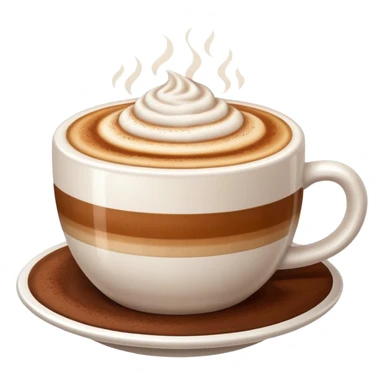 Cappuccino in big white cup without a face on it sticker