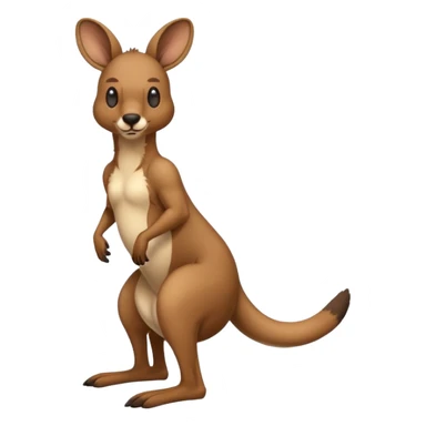 Kangaroo doing a 💩 sticker
