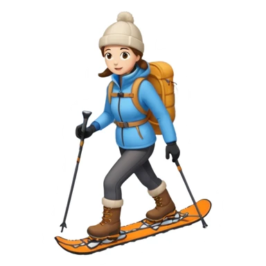 Snowshoeing sticker