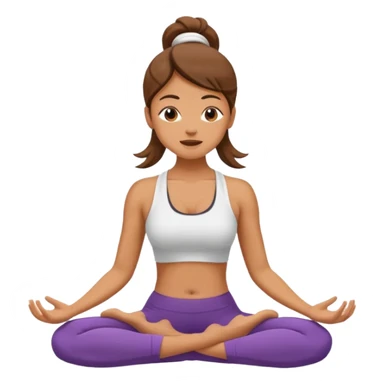 woman burping during yoga practice sticker