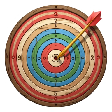 target with an arrow in the center sticker