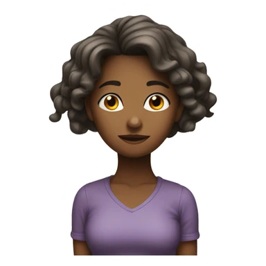 Dissapointet girl shaking her head legt to right sticker