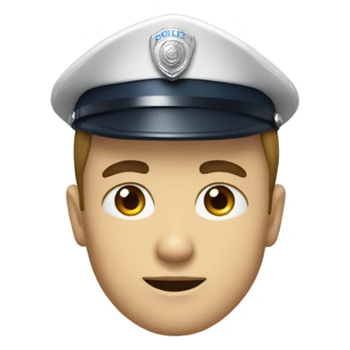 policia con ojos azules sticker