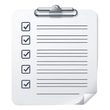 worksheet-style paper with checkboxes and horizontal lines, like a classroom handout sticker