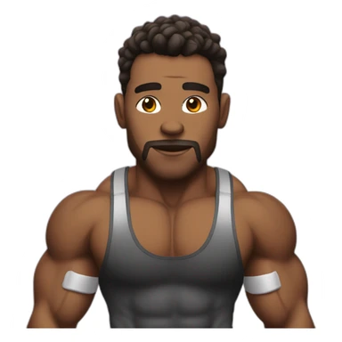 jacked gym guy sticker
