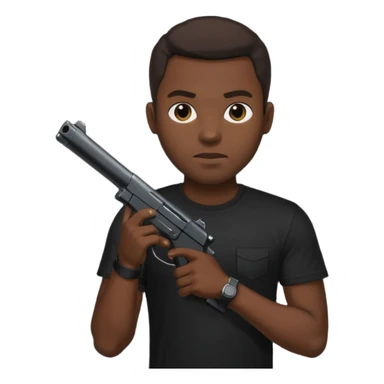 Black guy shooting himself sticker