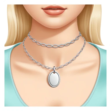 Tiffany oval tag choker necklace sticker