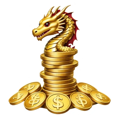 strack coins dragon sticker